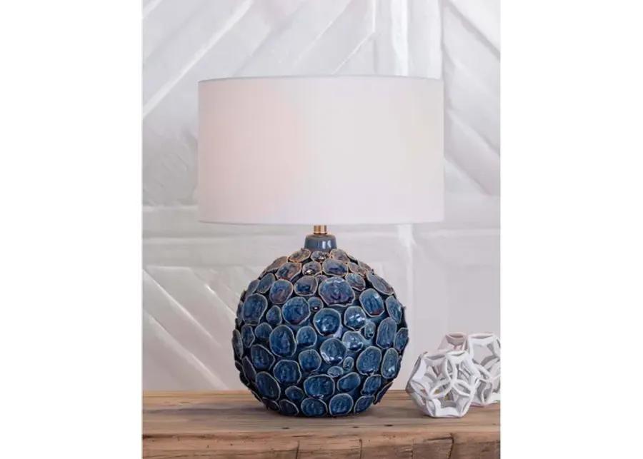 Lucia Blue Ceramic Table Lamp by Regina Andrew