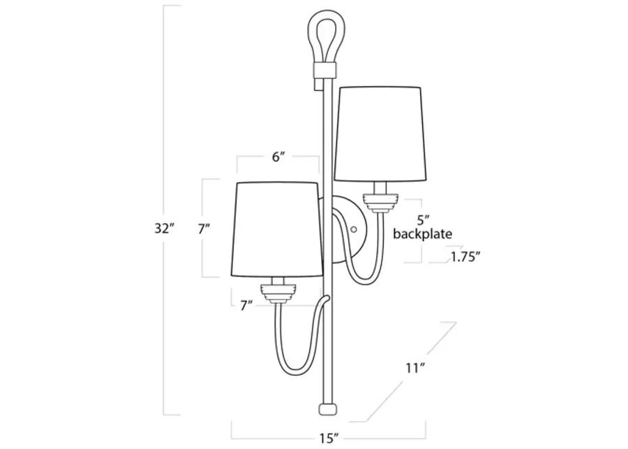 Coastal Living Bimini Double Sconce by Regina Andrew