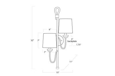 Coastal Living Bimini Double Sconce by Regina Andrew