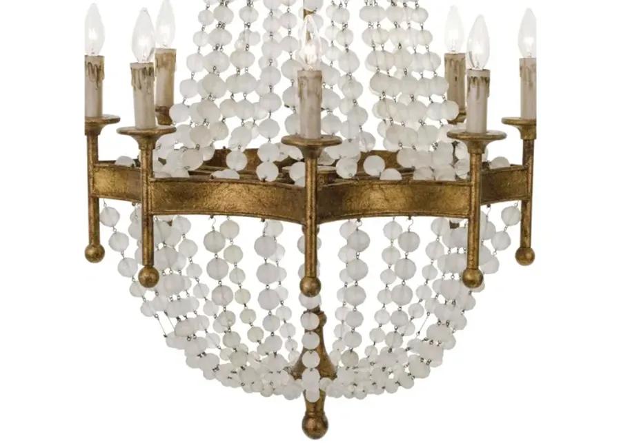 Frosted Crystal Bead Chandelier by Regina Andrew