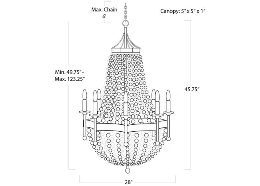 Frosted Crystal Bead Chandelier by Regina Andrew