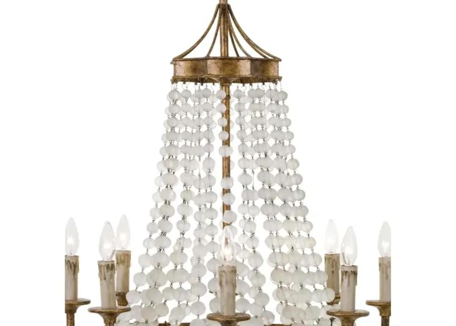 Frosted Crystal Bead Chandelier by Regina Andrew