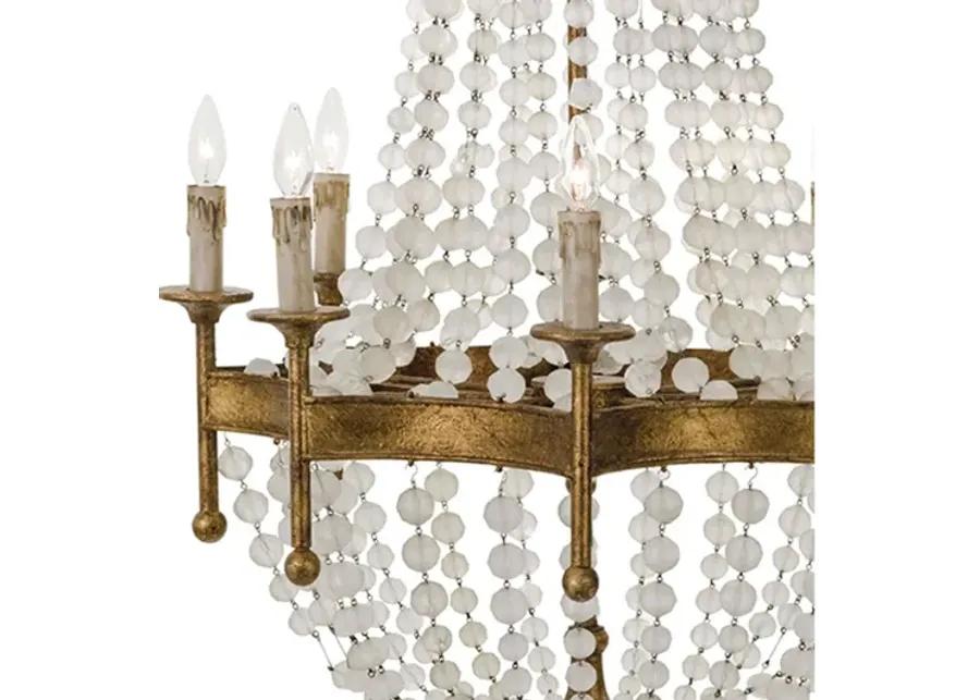 Frosted Crystal Bead Chandelier by Regina Andrew