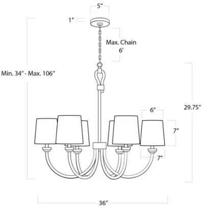 Coastal Living Bimini Small Chandelier by Regina Andrew