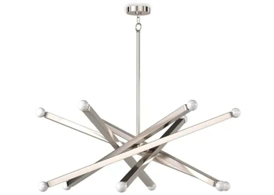 Viper Polished Nickel Chandelier by Regina Andrew