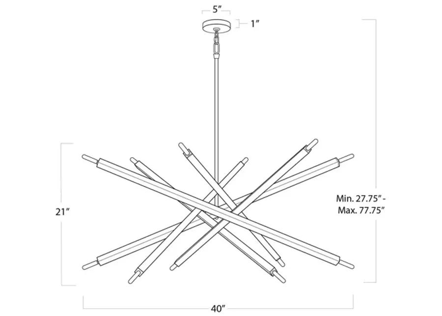 Viper Polished Nickel Chandelier by Regina Andrew