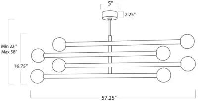 Beaubien Polished Nickel Chandelier by Regina Andrew