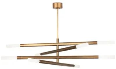 Wick Natural Brass Chandelier by Regina Andrew