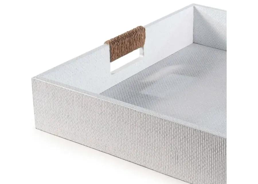 Logia White Square Large Tray by Regina Andrew