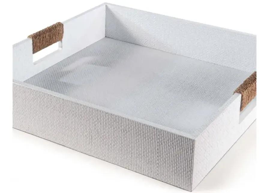 Logia White Square Large Tray by Regina Andrew