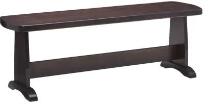 Covina Maple Wood Trestle Bench in Chocolate Finish by Gascho