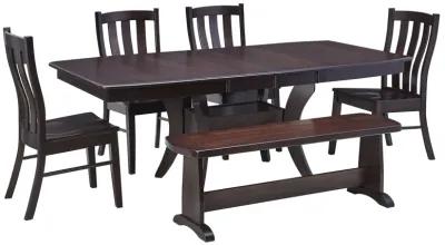 Covina Maple Wood Trestle Bench in Chocolate Finish by Gascho