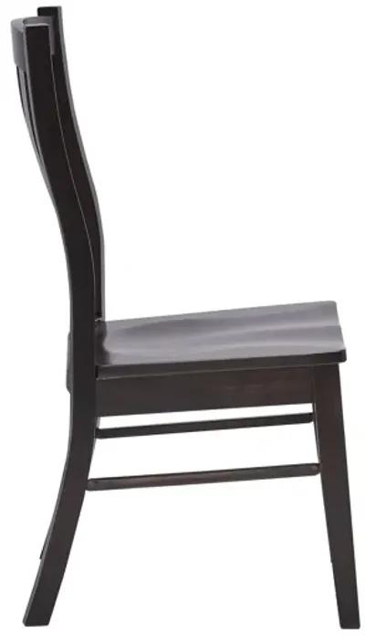 Covina Maple Wood Side Chair in Choclate Finish by Gascho