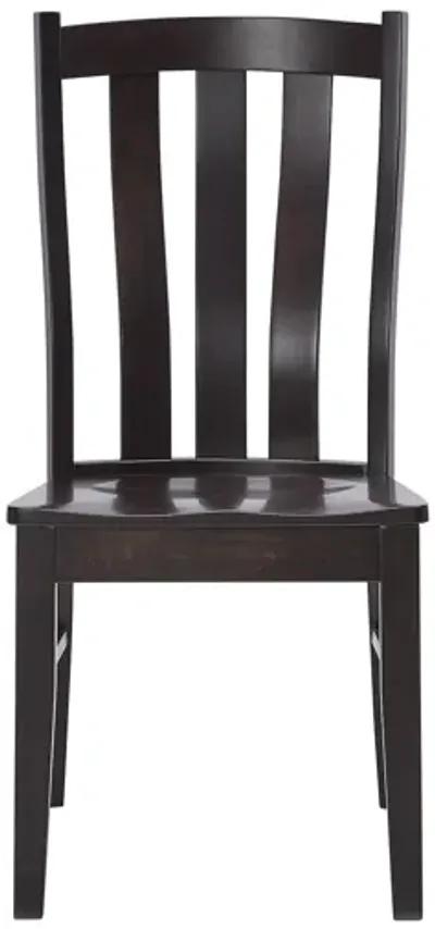 Covina Maple Wood Side Chair in Choclate Finish by Gascho