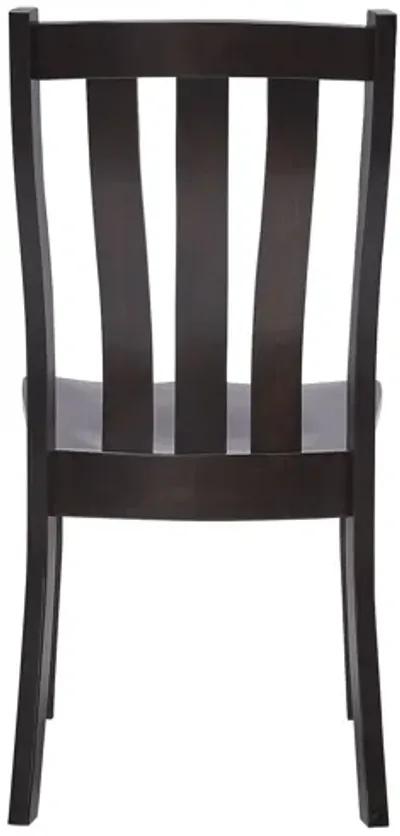 Covina Maple Wood Side Chair in Choclate Finish by Gascho