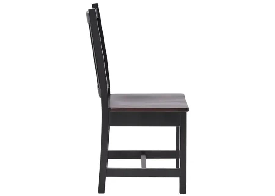 Saber-II Side Chair by Gascho Cherry Wood Auburn+Onyx Finish