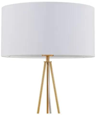 Sascha Table Lamp White & Brass