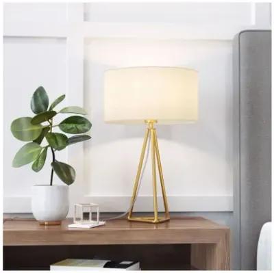 Sascha Table Lamp White & Brass