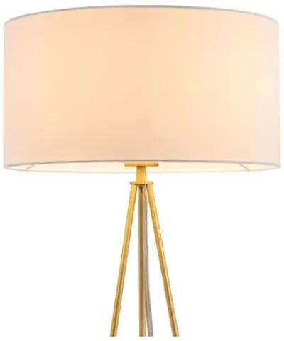 Sascha Table Lamp White & Brass