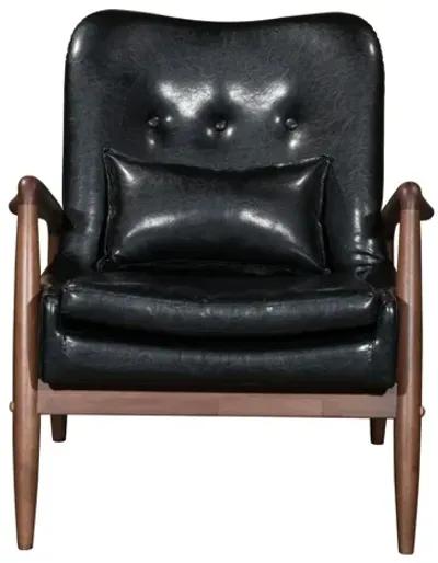 Bully Lounge Chair & Ottoman Black