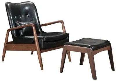 Bully Lounge Chair & Ottoman Black