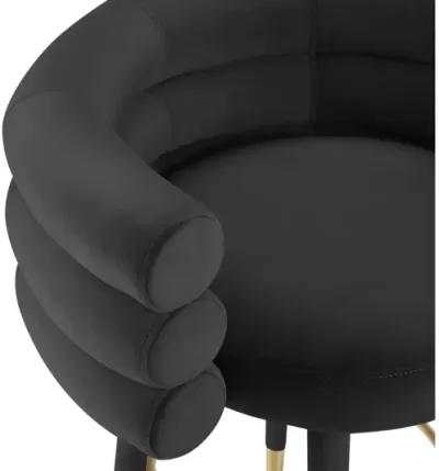 Betty Black Velvet Counter Stool