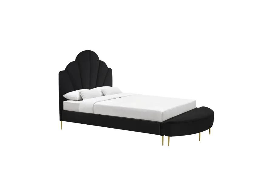 Bianca Black Velvet Queen Bench