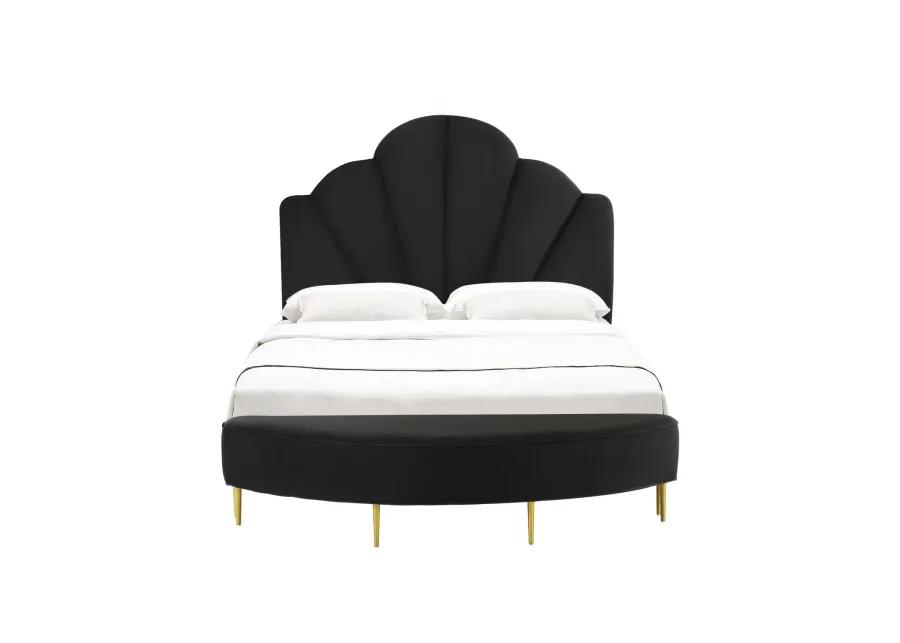 Bianca Black Velvet Queen Bench