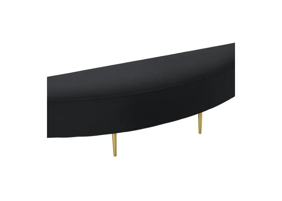 Bianca Black Velvet Queen Bench