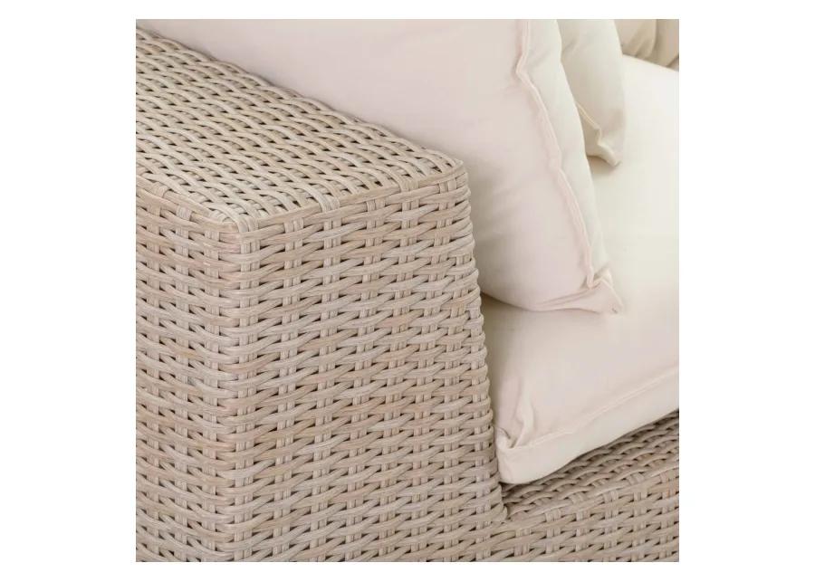 Cali Natural Wicker Outdoor Modular Loveseat