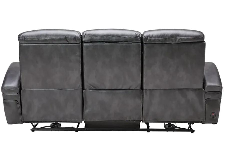 Astro Grey Dual Power Reclining Sofa