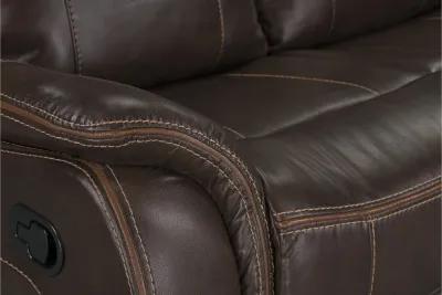 Avalon Chocolate Gliding Reclining Loveseat