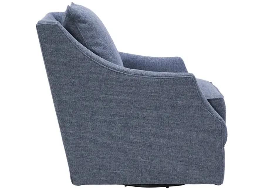 Kara Navy Swivel Chair by Rowe