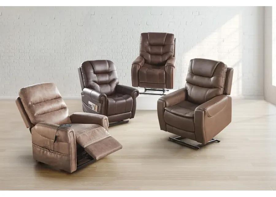 Warren Walnut Triple Power Reclining Lift Chair