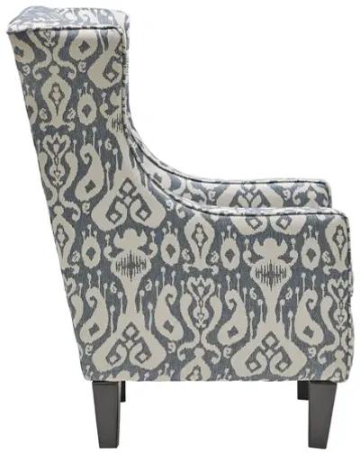 Tulip Blue Wing Back Accent Chair