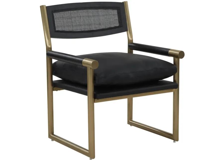 Harlow Black Vegan Leather Chair