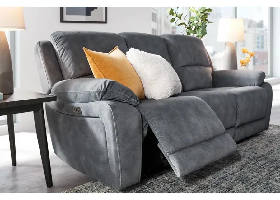 Carter Steel Power Reclining Sofa