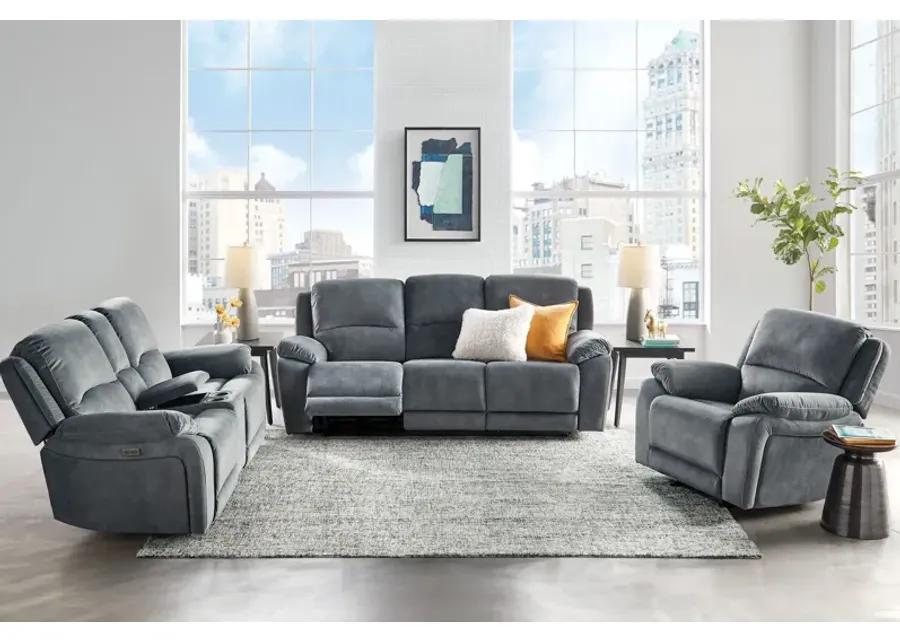 Carter Steel Power Reclining Sofa