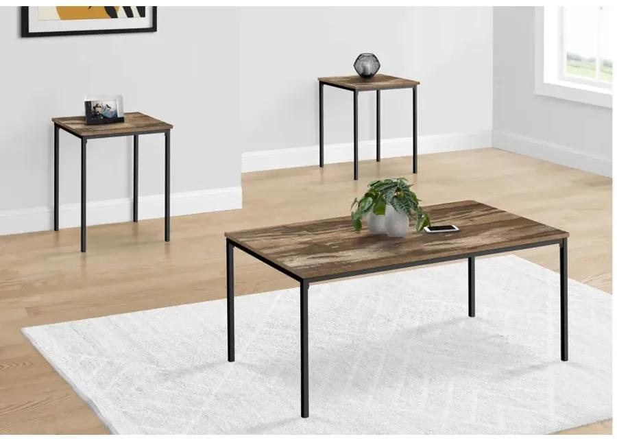 3-Piece Brown Occasional Table Set