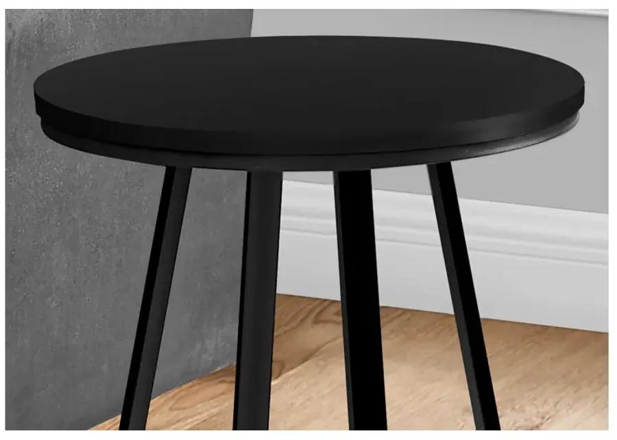 Round Black Accent Table