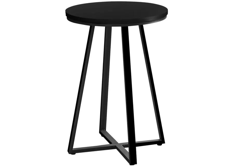 Round Black Accent Table