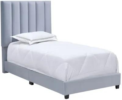 Brynn Blue Upholstered Twin Bed