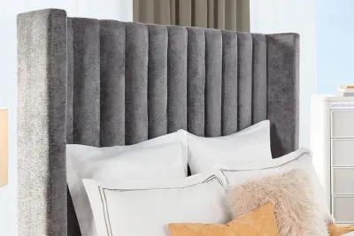 Mari Grey Upholstered King Bed