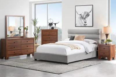 Bobbi Grey Upholstered Queen Bed