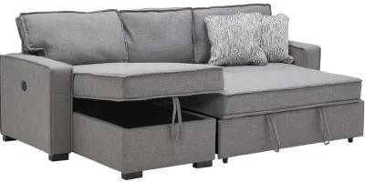 Piper Grey 2-Piece Sleeper Sofa with Storage Chaise