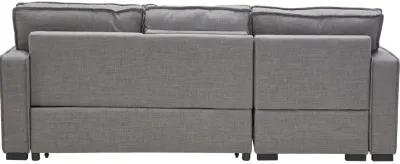 Piper Grey 2-Piece Sleeper Sofa with Storage Chaise