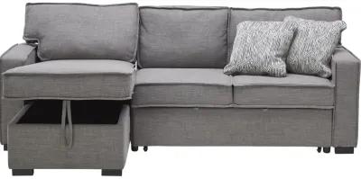 Piper Grey 2-Piece Sleeper Sofa with Storage Chaise