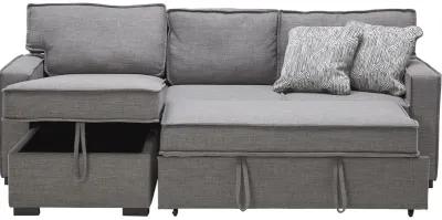 Piper Grey 2-Piece Sleeper Sofa with Storage Chaise