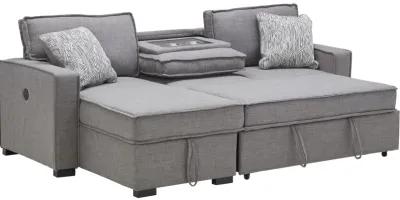 Piper Grey 2-Piece Sleeper Sofa with Storage Chaise