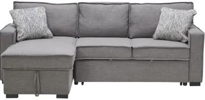 Piper Grey 2-Piece Sleeper Sofa with Storage Chaise